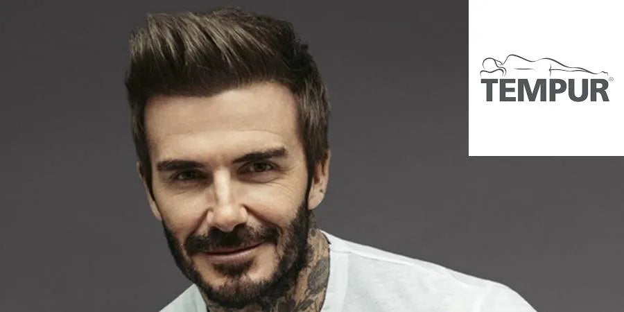 David Beckham posing as new brand ambassador for TEMPUR